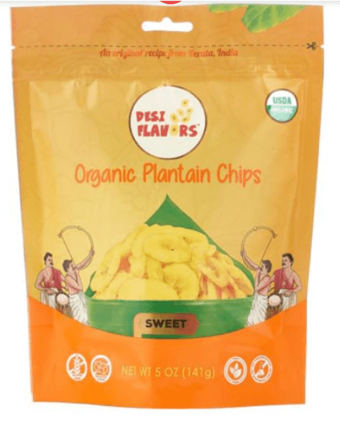  Desi Flavors Organic GF Plantain Chips Sweet